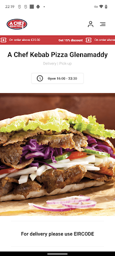 Android application A Chef Kebab Pizza Glenamaddy screenshort