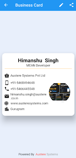 Switch2vcard Screen 2