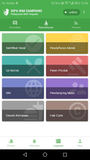 Android application SIP6 IKM SAMPANG screenshort