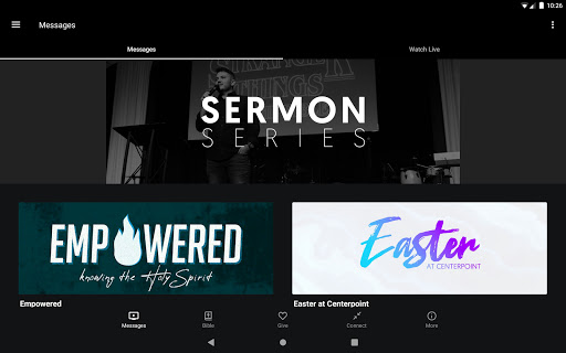 Screenshot of My Centerpoint Church