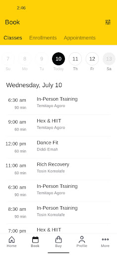 Rich and Fit Club Screen 2
