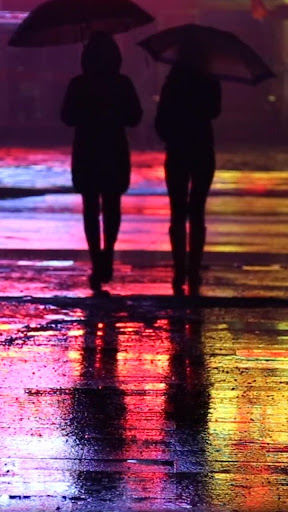 Android application rainy night wallpaper screenshort