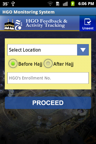 Android application HGO Monitoring System screenshort