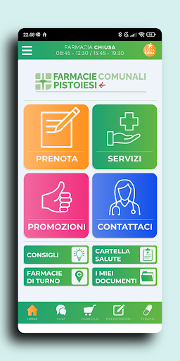 Android application Farmacie Comunali Pistoiesi screenshort