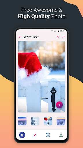 Write Arabic Text on photo Screen 3
