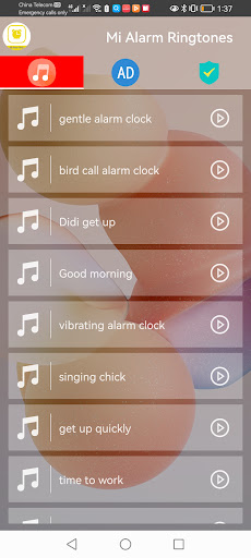 Android application Mi Alarm Clock Ringtones screenshort