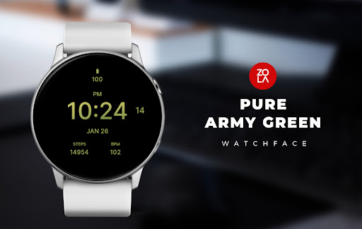 Pure Army Green Watch Face screenshot 0