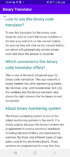 Binary Translator Screen 2
