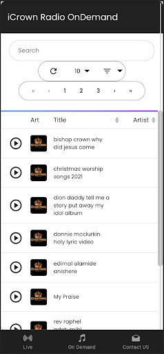 iCrown Radio Screen 2