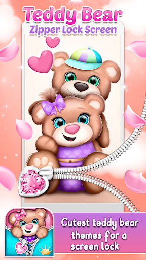 Teddy Bear Zipper Lock Screen Screen 3