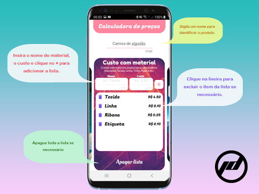 Vista previa de la aplicación