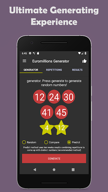 Captura 2 Euromillions Generator - Boost probability to win! android