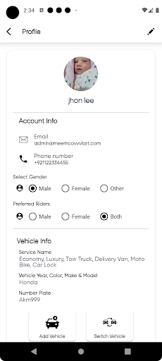 Here2There Driver Screen 3