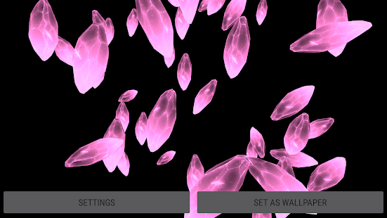 Crystals Particles 3D Live Wal Schermata