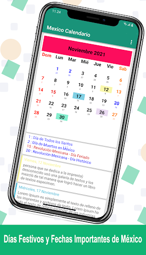 Android application Mexico Calendario 2024 screenshort