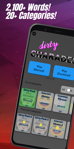 Android application Dirty Charades screenshort