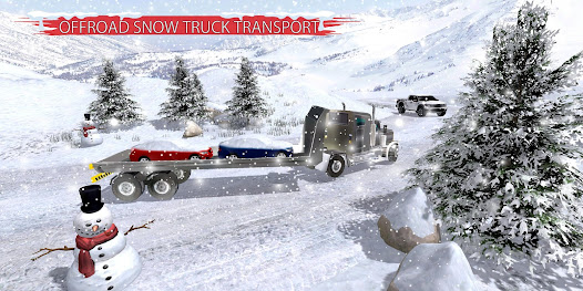 Winter Snow Pickup Truck Drive  screenshots 1