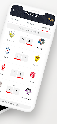 Android application Saudi League : Live Scores screenshort