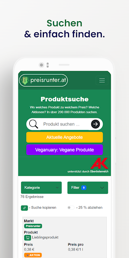 Preisrunter Screen 2