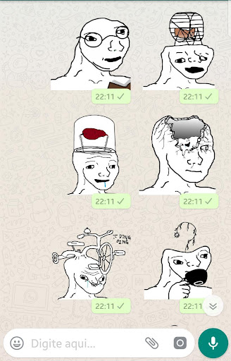 Brainlet Meme stickers WAStick Screenshot 1 - AppWisp.com