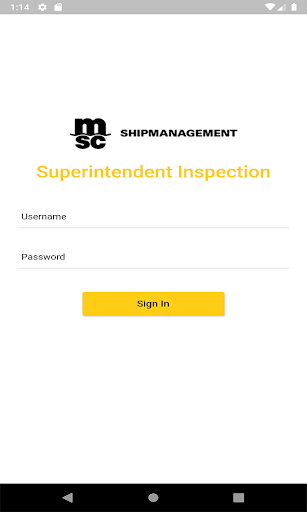 Android application Superintendent Inspection screenshort