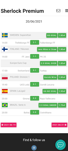 Sherlock Premium Betting Tips Screen 2