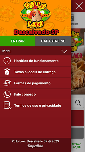 Android application Pollo Loko Descalvado SP screenshort