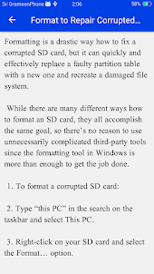 Damaged SD Card Repair Guide