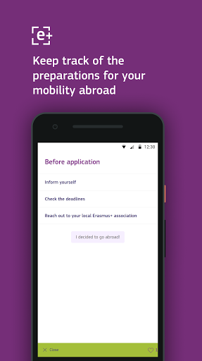 Screenshot of Erasmus+