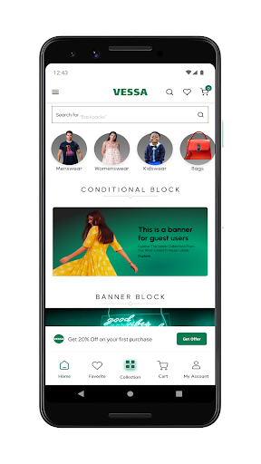 Android application Vessa screenshort