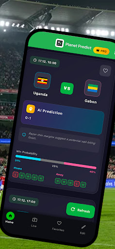 PlanetPredict 1x2 and LiveScore