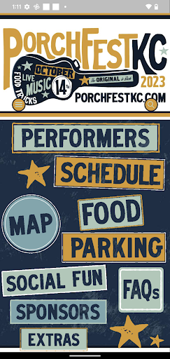 Android application PorchFestKC screenshort