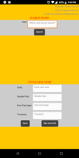 Irregular Verbs Dictionary