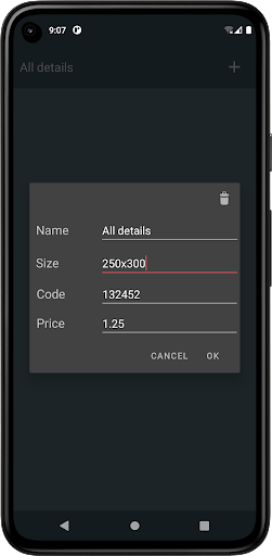 Work accounting Screen 2