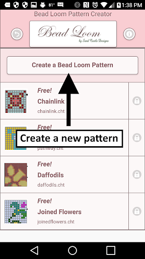 Android application Bead Loom Pattern Creator screenshort