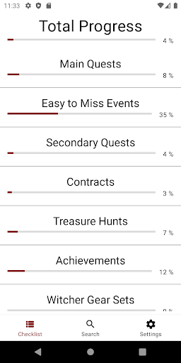 Android application Guide, Checklist - Witcher 3 screenshort