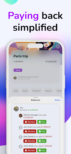 Android application SharPay - Shared Expenses screenshort