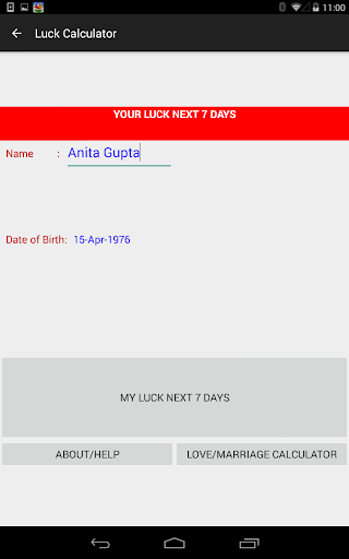 Love-Marriage-Luck Calculator