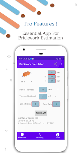 Brickwork Quantity Estimator Screen 2