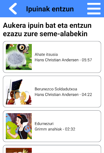 Ipuinak Entzun Screen 2