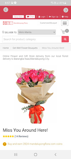 Android application Flower Delivery Mandaluyong screenshort