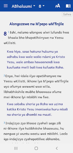 Android application Bible in Safwa audio & Swahili screenshort