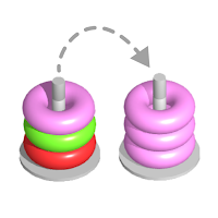 Color Hoop stack 3D sort game