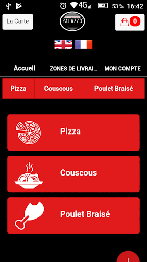Android application Palazzo Restaurant screenshort