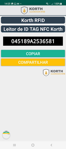 Leitor NFC Korth Screen 2