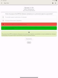 Professional Practice Test