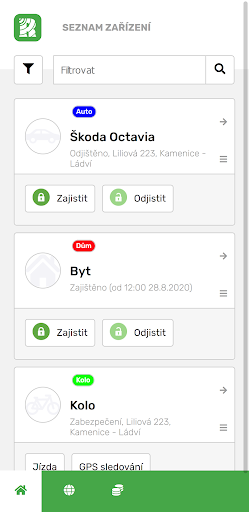 Android application REX Centrum bezpečí screenshort
