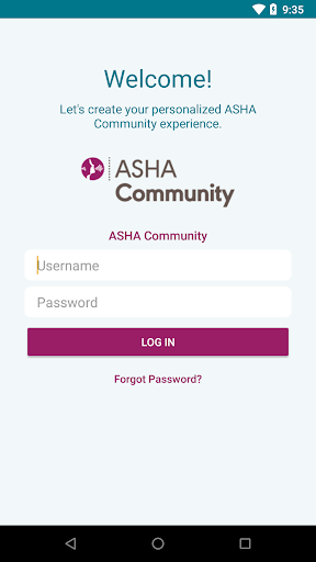 Android application ASHA Community screenshort