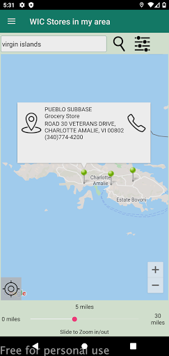 Android application Virgin Islands WIC screenshort