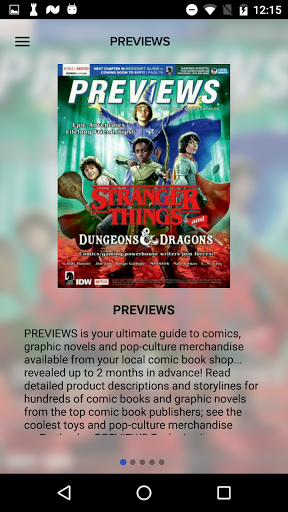Android application PREVIEWS Publications screenshort